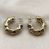 Stainless Steel Medium Hoop, Polished, Golden Finish, 02.467.0056.25