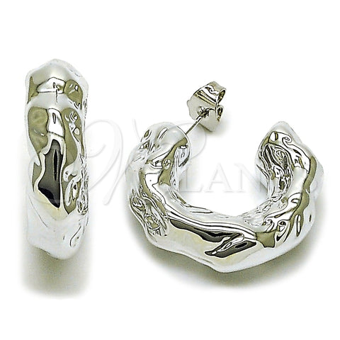 Rhodium Gold Filled Medium Hoop, Polished, Rhodium Finish, 02.467.0056.1.25