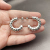 Rhodium Gold Filled Medium Hoop, Polished, Rhodium Finish, 02.467.0057.1.30