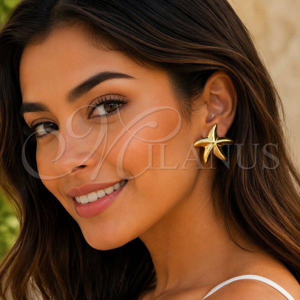 Stainless Steel Ring — Stud Earring Star Design Polished 02. — alternate product view — SKU 165718 | Acero Inoxidable anillo — Stud Earring estrella diseño pulido 02. — SKU 165718