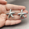 Rhodium Gold Filled Stud Earring, Star Design, Polished, Rhodium Finish, 02.467.0058.1