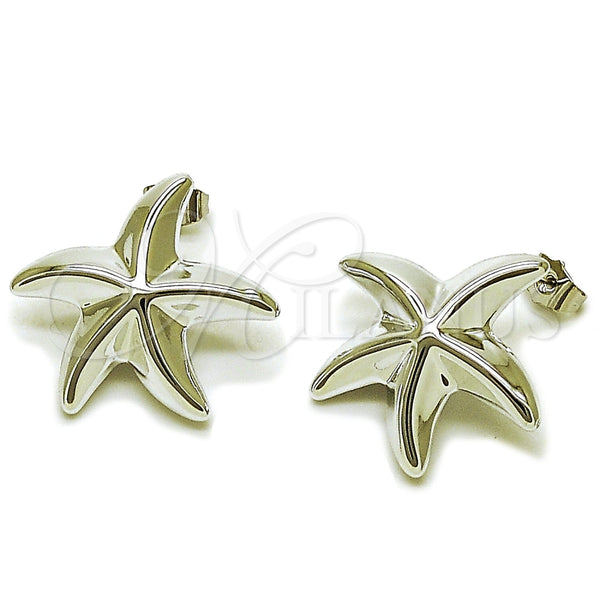 White Gold Filled Ring — Stud Earring Star Design Polished 02. — main product view — SKU 165719 | Oro Laminado Blanco anillo — Stud Earring estrella diseño pulido 02. — SKU 165719