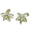 Rhodium Gold Filled Stud Earring, Star Design, Polished, Rhodium Finish, 02.467.0058.1