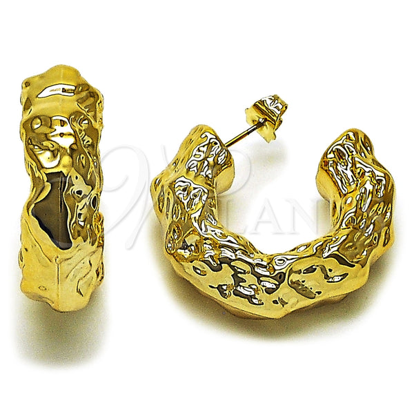 Stainless Steel Hoop Earrings — Medium Hoop Polished 02. — main product view — SKU 165724 | Acero Inoxidable aretes de aro — Medium Hoop pulido 02. — SKU 165724