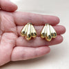 Stainless Steel Stud Earring, Polished, Golden Finish, 02.467.0062