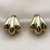 Stainless Steel Stud Earring, Polished, Golden Finish, 02.467.0062