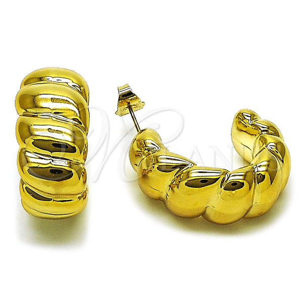 Stainless Steel Ring — Stud Earring Twist Design Polished 02. — main product view — SKU 165728 | Acero Inoxidable anillo — Stud Earring Twist diseño pulido 02. — SKU 165728