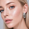 Rhodium Gold Filled Stud Earring, Twist Design, Polished, Rhodium Finish, 02.467.0063.1