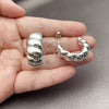 Rhodium Gold Filled Stud Earring, Twist Design, Polished, Rhodium Finish, 02.467.0063.1