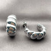 Rhodium Gold Filled Stud Earring, Twist Design, Polished, Rhodium Finish, 02.467.0063.1