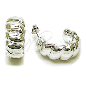 White Gold Filled Ring — Stud Earring Twist Design Polished 02. — main product view — SKU 165729 | Oro Laminado Blanco anillo — Stud Earring Twist diseño pulido 02. — SKU 165729