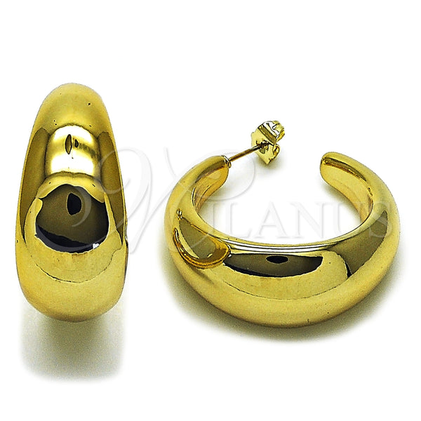 Stainless Steel Hoop Earrings — Medium Hoop Polished 02. — main product view — SKU 165730 | Acero Inoxidable aretes de aro — Medium Hoop pulido 02. — SKU 165730