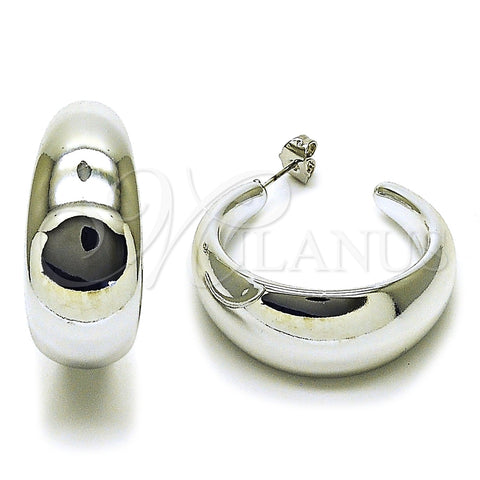 Rhodium Gold Filled Medium Hoop, Polished, Rhodium Finish, 02.455.0020.40