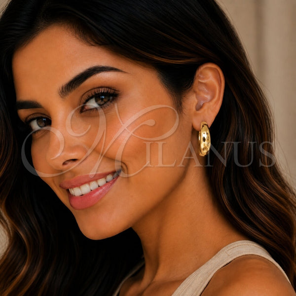 Stainless Steel Hoop Earrings — Small Hoop Polished 02. — alternate product view — SKU 165736 | Acero Inoxidable aretes de aro — aro pequeño pulido 02. — SKU 165736