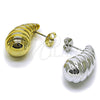 Rhodium Gold Filled Stud Earring, Teardrop Design, Polished, Rhodium Finish, 02.467.0068.1