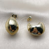 Stainless Steel Stud Earring, Polished, Golden Finish, 02.467.0069