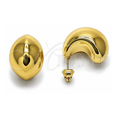 Stainless Steel Stud Earring, Polished, Golden Finish, 02.467.0069