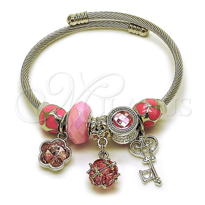 Stainless Steel Key and Flower Bangle 07.464.0031 — main product image — SKU 165744 | Brazalete de Acero Inoxidable 07.464.0031 — imagen principal del producto — SKU 165744
