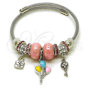 Stainless Steel Jewelry — Individual Bangle Lock and key Design with Light — main product view — SKU 165787 | Acero Inoxidable joyería — Individual Bangle Lock and key diseño with Light — SKU 165787