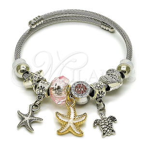 Stainless Steel Jewelry — Individual Bangle Star and Turtle Design with Light — main product view — SKU 165795 | Acero Inoxidable joyería — Individual Bangle estrella and Turtle diseño with Light — SKU 165795