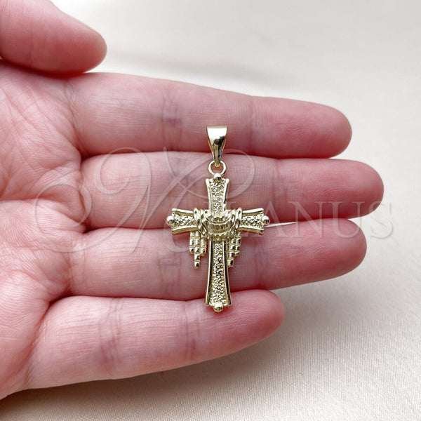 Gold Filled Pendant — Religious Pendant Cross Design Polished 05. — alternate product view — SKU 165820 | Oro Laminado dije — Religious Pendant cruz diseño pulido 05. — SKU 165820