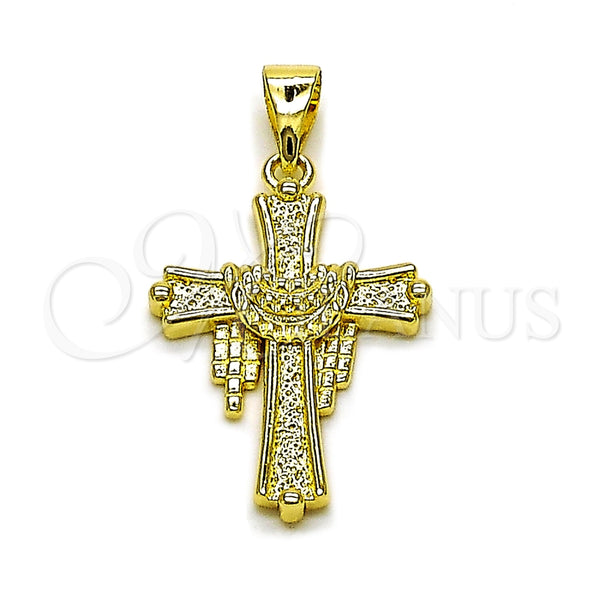 Gold Filled Pendant — Religious Pendant Cross Design Polished 05. — main product view — SKU 165820 | Oro Laminado dije — Religious Pendant cruz diseño pulido 05. — SKU 165820