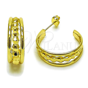 Gold Filled Hoop Earrings — Small Hoop Diamond Cutting 02. — main product view — SKU 165831 | Oro Laminado aretes de aro — aro pequeño Diamond Cutting 02. — SKU 165831