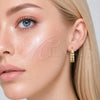 Oro Laminado Small Hoop, Gold Filled Style Teardrop Design, Polished, Golden Finish, 02.213.0955.20