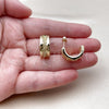 Oro Laminado Stud Earring, Gold Filled Style Polished, Golden Finish, 02.213.0957