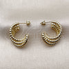 Oro Laminado Small Hoop, Gold Filled Style Diamond Cutting Finish, Golden Finish, 02.213.0962.20