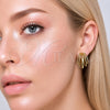 Oro Laminado Small Hoop, Gold Filled Style Diamond Cutting Finish, Golden Finish, 02.213.0964.20