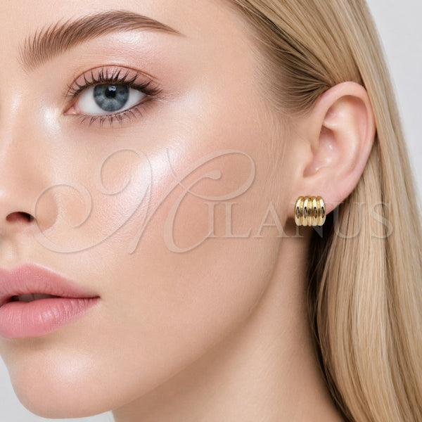 Gold Filled Ring — Stud Earring Polished 02. — alternate product view — SKU 165843 | Oro Laminado anillo — Stud Earring pulido 02. — SKU 165843