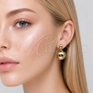 Gold Filled Ring — Dangle Earring Ball and Hollow Design Polished 02. — main product view — SKU 165845 | Oro Laminado anillo — Dangle Earring Ball and Hollow diseño pulido 02. — SKU 165845