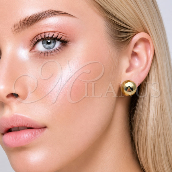 Gold Filled Ring — Stud Earring Ball and Hollow Design Polished 5. — main product view — SKU 165846 | Oro Laminado anillo — Stud Earring Ball and Hollow diseño pulido 5. — SKU 165846