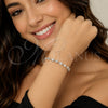 Rhodium Gold Filled Tennis Bracelet, with White Cubic Zirconia and White Micro Pave, Polished, Rhodium Finish, 03.130.0019.07 (Thickness, 8 Inches Length)