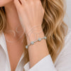 Rhodium Gold Filled Tennis Bracelet, Cluster Design, with White Cubic Zirconia, Polished, Rhodium Finish, 03.266.0057.5.07 (Thickness, 7 Inches Length)