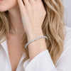 Rhodium Gold Filled Tennis Bracelet, with White Cubic Zirconia, Polished, Rhodium Finish, 03.130.0006.2.07 (Thickness, 8 Inches Length)