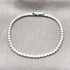 Rhodium Gold Filled Tennis Bracelet, with White Cubic Zirconia, Polished, Rhodium Finish, 03.130.0006.2.07 (Thickness, 8 Inches Length)