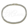 Rhodium Gold Filled Tennis Bracelet, with White Cubic Zirconia, Polished, Rhodium Finish, 03.130.0006.2.07 (Thickness, 8 Inches Length)