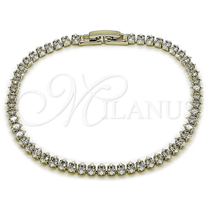 White Gold Filled Bracelet — Tennis Bracelet with White Cubic Zirconia Polished 03. — main product view — SKU 165875 | Oro Laminado Blanco brazalete — Tennis Bracelet with blanco Cubic Zirconia pulido 03. — SKU 165875
