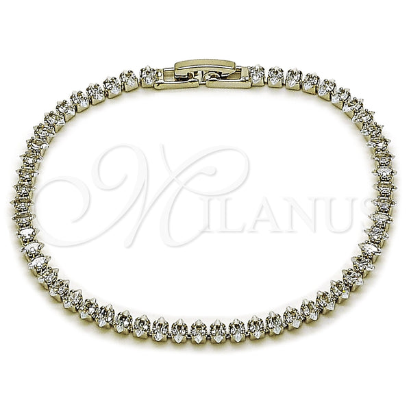 White Gold Filled Bracelet — Tennis Bracelet with White Cubic Zirconia Polished 03. — main product view — SKU 165875 | Oro Laminado Blanco brazalete — Tennis Bracelet with blanco Cubic Zirconia pulido 03. — SKU 165875