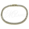 Rhodium Gold Filled Tennis Bracelet, with White Cubic Zirconia, Polished, Rhodium Finish, 03.130.0031.07 (04 MM Thickness, 7 Inches Length)