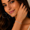 Rhodium Gold Filled Tennis Bracelet, with White Cubic Zirconia, Polished, Rhodium Finish, 03.130.0001.10.07 (03 MM Thickness, 7 Inches Length)