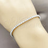 Rhodium Gold Filled Tennis Bracelet, with White Cubic Zirconia, Polished, Rhodium Finish, 03.213.0347.1.07 (03 MM Thickness, 7 Inches Length)