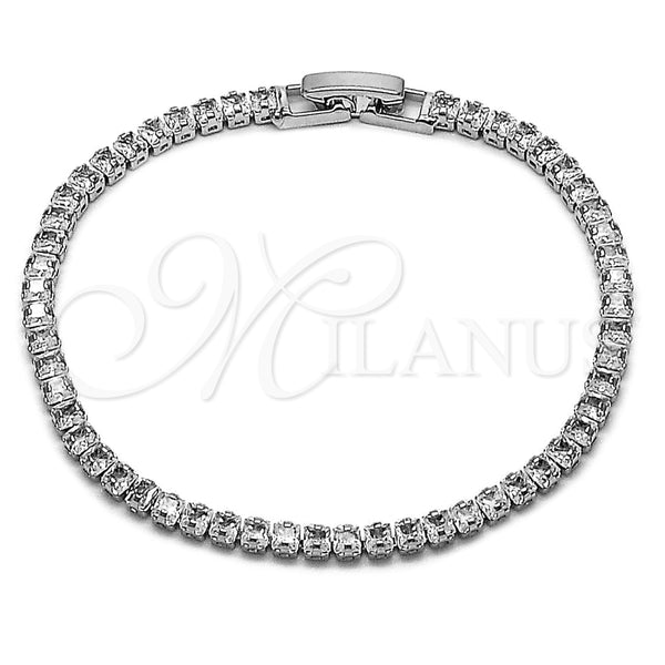 White Gold Filled Bracelet — Tennis Bracelet with White Cubic Zirconia Polished 03. — main product view — SKU 165888 | Oro Laminado Blanco brazalete — Tennis Bracelet with blanco Cubic Zirconia pulido 03. — SKU 165888