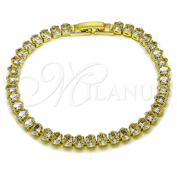Gold Filled Bracelet — Tennis Bracelet with White Cubic Zirconia Polished 03. — main product view — SKU 165889 | Oro Laminado brazalete — Tennis Bracelet with blanco Cubic Zirconia pulido 03. — SKU 165889
