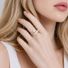 Rhodium Gold Filled Multi Stone Ring, with White Cubic Zirconia, Polished, Rhodium Finish, 01.424.0021 (One size fits all)