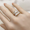 Rhodium Gold Filled Multi Stone Ring, with White Cubic Zirconia, Polished, Rhodium Finish, 01.424.0021 (One size fits all)