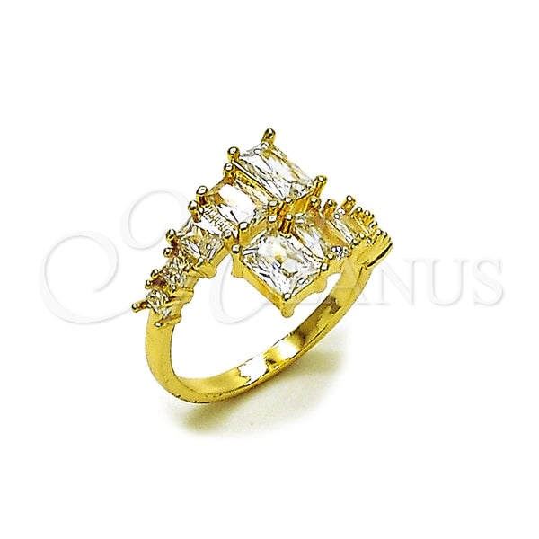 White Gold Filled Ring — Multi Stone Ring with White Cubic Zirconia Polished — main product view — SKU 165890 | Oro Laminado Blanco anillo — Multi Stone Ring with blanco Cubic Zirconia pulido — SKU 165890