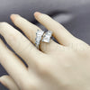 Rhodium Gold Filled Multi Stone Ring, with White Cubic Zirconia, Polished, Rhodium Finish, 01.424.0021.1 (One size fits all)
